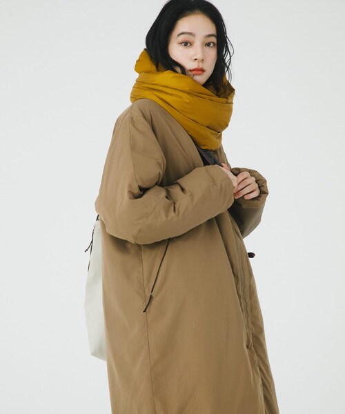 EKAL（エカル）の「『UR TECH』中綿 ノーカラーコート（その他アウター・レディース・ダークブラウン/モカ/チャコール・one）」の4枚目の写真