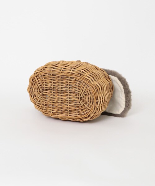 URBAN RESEARCH DOORS（アーバンリサーチドアーズ）の「ファー×アラログバッグ（かごバッグ・レディース・BEIGE/GRAY・one）」の10枚目の写真