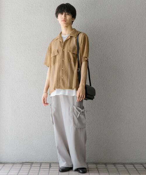 SENSE OF PLACE by URBAN RESEARCH(センスオブプレイスバイアーバンリサーチ)の「『セットアップ対応』 リネンライクサイドポケットワイドパンツ(その他パンツ・メンズ・GREIGE/BLUE・M/L)」の13枚目の写真