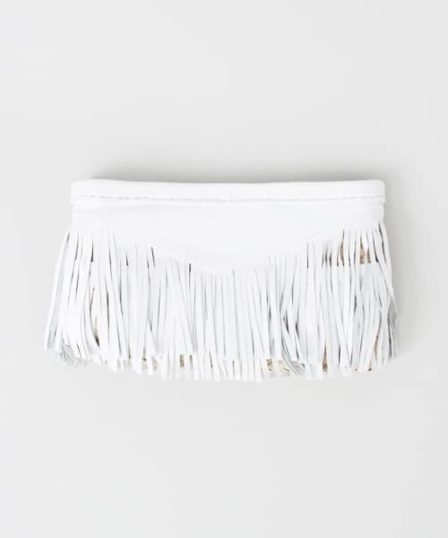 URBAN RESEARCH（アーバンリサーチ）の「Shuku-ran　フリンジクラッチ（クラッチバッグ・レディース・WHITE/BROWN・-）」の3枚目の写真