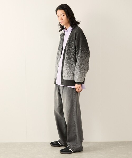 JUNRED（ジュンレッド）の「フェードジャガードカーディガン（カーディガン/ボレロ・メンズ・ブラック/グレー/ブルー/ブルー系/パープル・L/M/S）」の18枚目の写真