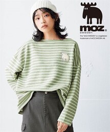 nissen | moz（モズ）ワッペン付ボーダープルオーバー(Tシャツ/カットソー)