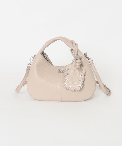 URBAN RESEARCH(アーバンリサーチ)の「GANNI Hobo Mini Grained(ハンドバッグ・レディース・W Pepper・0)」の2枚目の写真