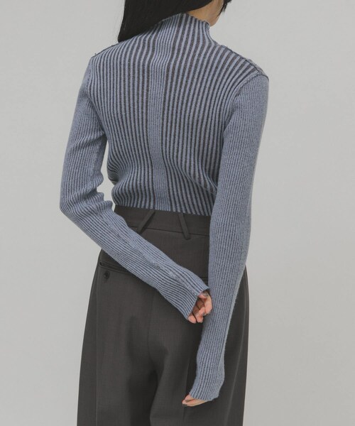 KBF（ケイビーエフ）の「illi　ランダムRIBハイネックニット（ニット/セーター・レディース・IVORY/RED/BLUE/CHARCOAL・One）」の17枚目の写真