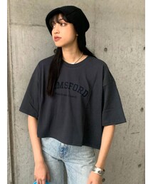 EMODA | ヴィンテージクロップTシャツ(Tシャツ/カットソー)