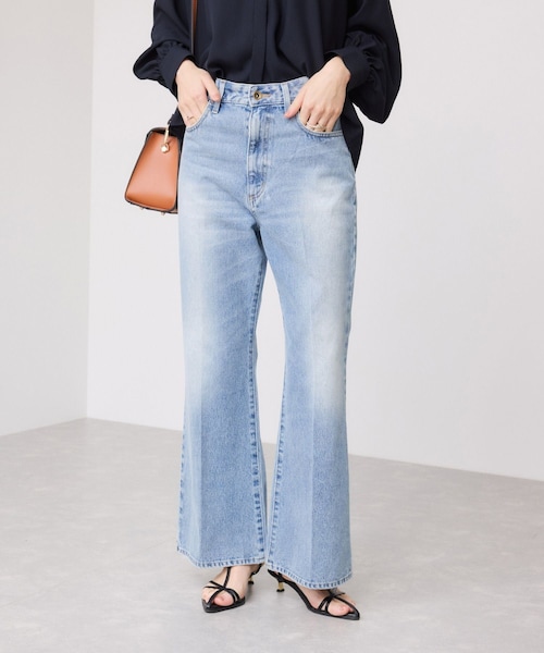 VIS（ビス）の「フレアシルエットデニムパンツ（デニムパンツ・レディース・ネイビー/サックス・M/S）」の12枚目の写真