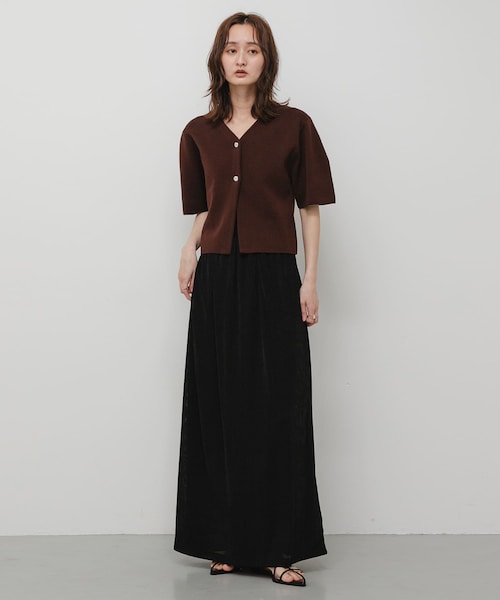 SENSE OF PLACE by URBAN RESEARCH(センスオブプレイスバイアーバンリサーチ)の「シャイニーイージーナロースカート(スカート・レディース・BROWN/BLACK/BEIGE・S/M)」の8枚目の写真