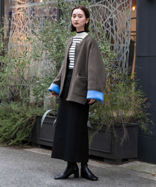 SENSE OF PLACE by URBAN RESEARCH（センスオブプレイスバイアーバンリサーチ）の「『消臭』スクエアトウセンターシームストレッチブーツ（ブーツ・レディース・SUEDE/BLACK/SILVER・S/M/L）」の7枚目の写真