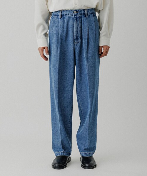 ADAM ET ROPE'(アダムエロペ)の「ワイド イージー ブリーチ デニムパンツ / ADAM ET ROPE' JEANS -GRID-(デニムパンツ・レディース・ブルー系・L/M)」の5枚目の写真