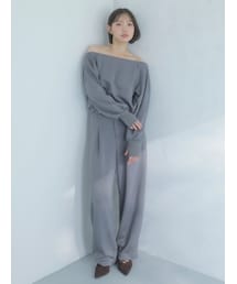 dazzlin | 【吉田朱里】バレルレッグスウェットパンツ ※BLACK WEB限定カラー(スウェットパンツ)