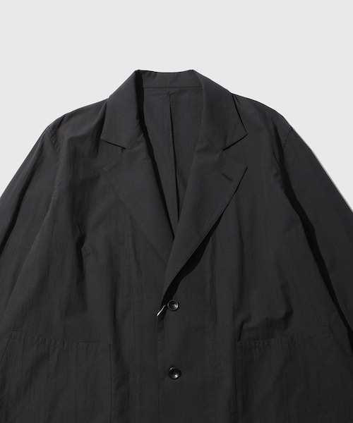 ADAM ET ROPE'(アダムエロペ)の「【Pelemele/ペールメール】COVERALL JACKET COTTON BOIL(テーラードジャケット・メンズ・スミクロ/ベージュ・L/M/S)」の8枚目の写真