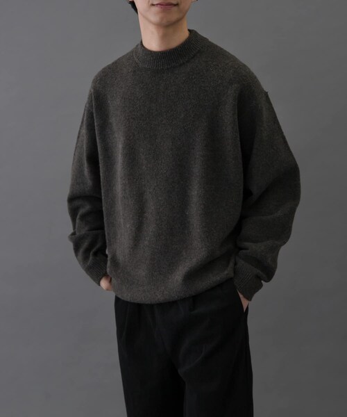 URBAN RESEARCH DOORS(アーバンリサーチドアーズ)の「FORK&SPOON Ricotta モックネックニット(ニット/セーター・メンズ・BROWN/GREEN/CHARCOAL・4/5)」の21枚目の写真