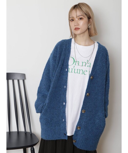 MURUA（ムルーア）の「ルーズカーディガン（カーディガン/ボレロ・レディース・マスタード/アイボリー/ブルー・F）」の18枚目の写真