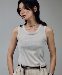 ADAM ET ROPE' | 【WEB限定】ラメリブタンク(タンクトップ)