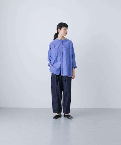 かぐれ（カグレ）の「コットンダブルポケットワイドシャツ（シャツ/ブラウス・レディース・OFF/BLUE・FREE）」の20枚目の写真