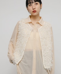 KBF | チュールフリンジトップス(ベスト)