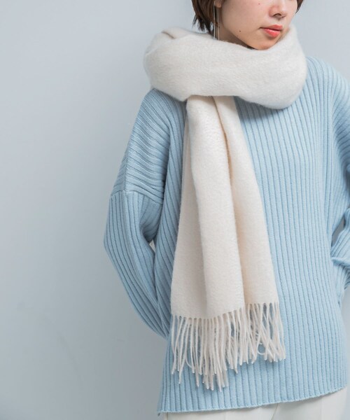 URBAN RESEARCH ROSSO（アーバンリサーチロッソ）の「カシミヤストール（ストール/ショール・レディース・OFF/YELLOW/GRAY・Free）」の5枚目の写真