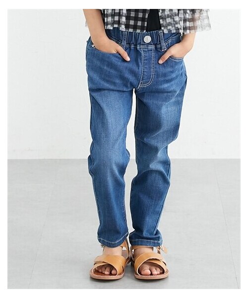 nissen（ニッセン）の「ストレッチデニムスキニーロングパンツ（女の子）（パンツ・キッズ・ブルー/ネイビー・110/120/130/140/150/160/170）」の5枚目の写真