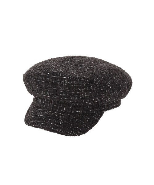 dazzlin（ダズリン）の「ラメツイードキャスケット（キャスケット・レディース・グレー/ブラック/ベージュ・F）」の2枚目の写真