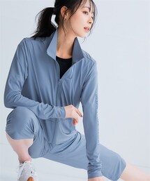 nissen | さらタッチスタンドカラージャケット（接触冷感・UVカット）（marie claire SPORT）(ジャケット/アウター)