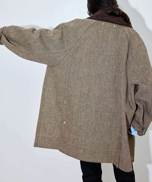 ADAM ET ROPE'(アダムエロペ)の「ライトツイードカバーオール(カバーオール・レディース・ブラウン・36/38)」の8枚目の写真