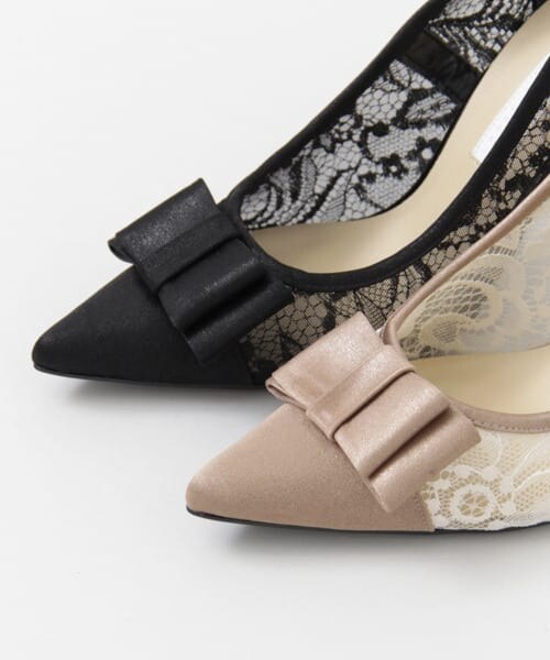 SENSE OF PLACE by URBAN RESEARCH（センスオブプレイスバイアーバンリサーチ）の「レースリボンパンプス（ドレスシューズ・レディース・BEIGE/BLACK・36/37/38）」の13枚目の写真