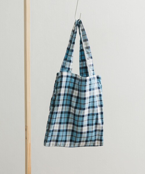 URBAN RESEARCH DOORS（アーバンリサーチドアーズ）の「チェック柄トート（トートバッグ・レディース・PINK/BLUE/GREEN・one）」の9枚目の写真