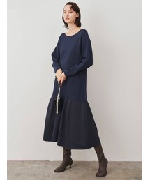 ELENDEEK | HEM KNIT JERSEY OP(ワンピース)