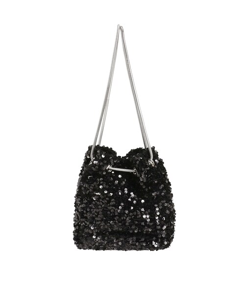 LAGUNAMOON（ラグナムーン）の「LADYスパンコールバッグ（ハンドバッグ・レディース・ブラック/シルバー・F）」の3枚目の写真
