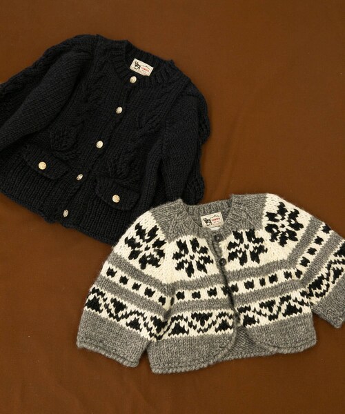 URBAN RESEARCH DOORS（アーバンリサーチドアーズ）の「『別注』KHWOPA×DOORS　ニットカーディガン（カーディガン/ボレロ・レディース・GRAY/NAVY・one）」の11枚目の写真