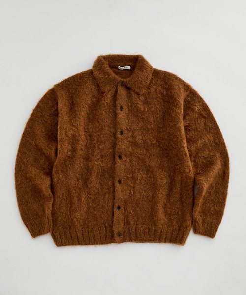 AURALEE 別注】BRUSHED MOHAIR CARDIGAN w/COLLAR