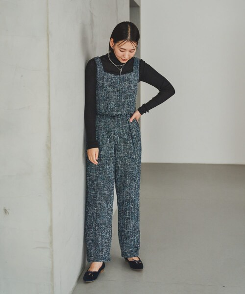 URBAN RESEARCH ROSSO（アーバンリサーチロッソ）の「F by ROSSO　ツイードビスチェ+ワイドパンツ（セットアップ・レディース・BLUE/BLACK・36/38）」の3枚目の写真