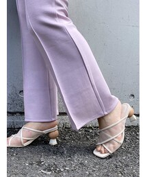 MERCURYDUO | 変形ヒールクロスメッシュサンダル(サンダル)