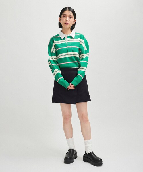 ADAM ET ROPE'(アダムエロペ)の「バルキールーズソックス(ソックス/靴下・レディース・ブラック/オフホワイト・F)」の4枚目の写真