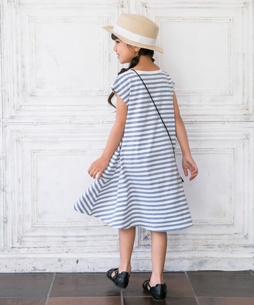 URBAN RESEARCH DOORS(アーバンリサーチドアーズ)の「ボーダーフレアワンピース(KIDS)(ワンピース・キッズ・BLUE/PURPLE・105/120/135)」の8枚目の写真