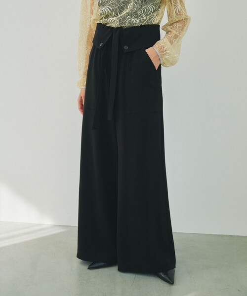 ROPE'(ロペ)の「【一部店舗限定】【REALM(レルム)】BAKER PANTS|ワイドパンツ 26SS(その他パンツ・レディース・ブラック/ホワイト/ブラウン系・36/38)」の11枚目の写真