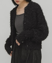 KBF | チュールフリンジカーディガン(ニット/セーター)