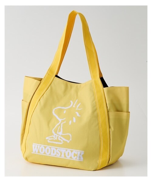nissen（ニッセン）の「スヌーピーバルーントートバッグ（Ａ４対応）（トートバッグ・メンズ・ブラック/イエロー/ピンク/キャラクター・Y）」の2枚目の写真