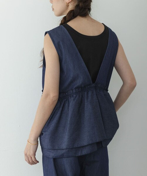URBAN RESEARCH Sonny Label（アーバンリサーチサニーレーベル）の「ペプラムフリルアソートオールインワン（つなぎ/オールインワン・レディース・ブラック/デニム・36/38）」の19枚目の写真