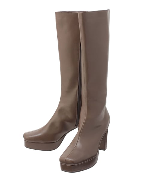 RESEXXY（リゼクシー）の「チャンキーブーツ（ブーツ・レディース・アイボリー/ブラック/ブラウン・S/M/L）」の17枚目の写真