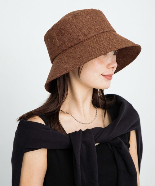 URBAN RESEARCH Sonny Label（アーバンリサーチサニーレーベル）の「折りたたみリネンライクハット（ハット・レディース・ベージュ/ブラウン・one）」の2枚目の写真