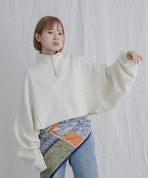 KBF | ハーフZIPリメイクスウェット(スウェット)