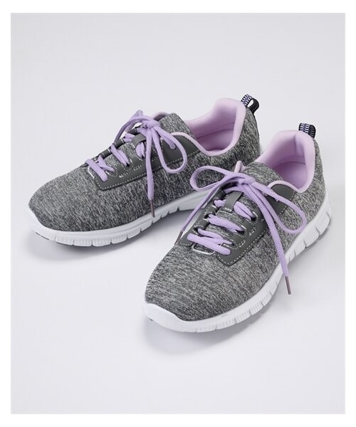 nissen（ニッセン）の「超軽量スポーティースニーカー（ワイズ３Ｅ）（スニーカー・メンズ・ネイビー×イエロー/グレー杢×ピンク/グレー杢×ホワイト/黒×ミントグリーン/黒×黒/白×白(白底)/サックス×ホワイト/黒(マットスムース)×白底/ホワイト(マットスムース)/ダスティピンク(マットスムース)/グレー(マットスムース)/黒×黒(黒底)/杢グレー×パープル(白底)/黒(マットスムース)・S=22.0~22.5cm/M=23.0~23.5cm/L=24.0~24.5cm/LL=25.0~25.5cm）」の11枚目の写真