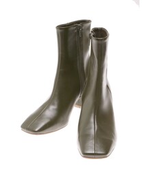 LAGUNAMOON | ミニマルスクエアヒールショートブーツ(ブーツ)