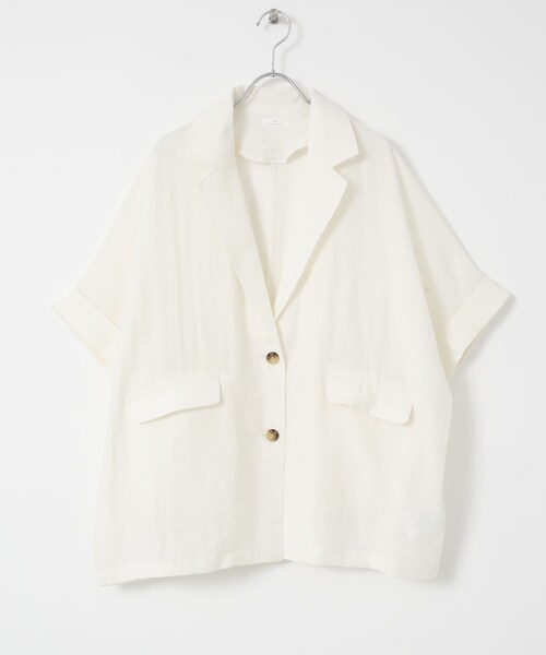 ITEMS URBANRESEARCH（アイテムズ アーバンリサーチ）の「シアードルマンジャケット（テーラードジャケット・レディース・WHT/BLK/BRN/CHK・FREE/Free）」の14枚目の写真