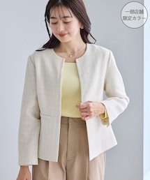 ROPE' PICNIC | 【WEB限定カラー】ツイードフレアジャケット/入卒式・セレモニー対応・リンクコーデ(ノーカラージャケット)