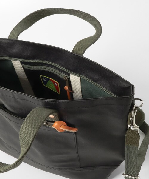 URBAN RESEARCH Sonny Label（アーバンリサーチサニーレーベル）の「POLER　WASABI&POLER Durable Tent Tote S（トートバッグ・メンズ・BLACK/GREEN・One）」の7枚目の写真