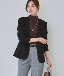 nissen | 【レディーススーツ】セットアップ対応ノーカラージャケット（上下別売・多機能360°ストレッチ素材シリーズ）(スーツパンツ)