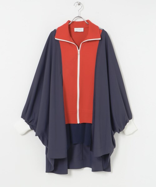 URBAN RESEARCH(アーバンリサーチ)の「STUMBLY VOLUME COMBI ZIP UP(ブルゾン・レディース・NAVY・36)」の2枚目の写真