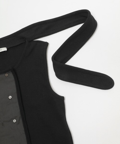 URBAN RESEARCH（アーバンリサーチ）の「LEMAIRE　ASYMMETRICAL FITTED TOP（タンクトップ・レディース・BLACK/SAGE・S）」の5枚目の写真